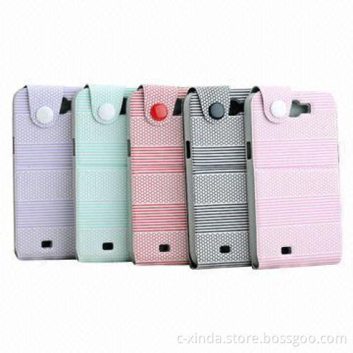 Horizontal Football and Stripes Leather Case for Samsung Galaxy Note 2 N7100 with Colorful Pattern